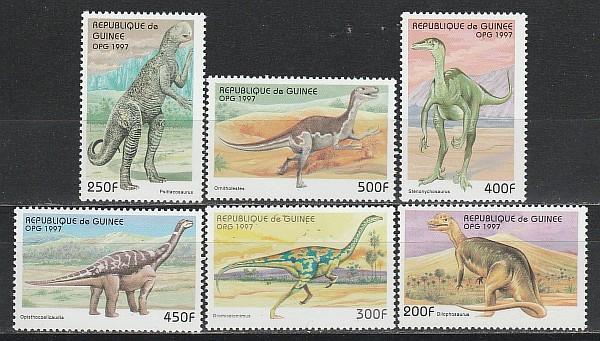 Гвинея 1997, Динозавры, 6 марок